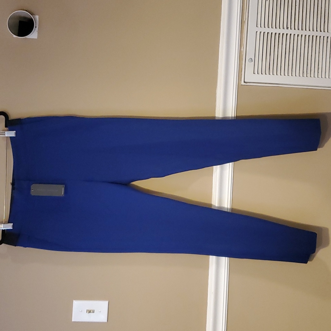 Proenza Schouler Straight Pant With Velcro In Cobalt Blue Size 4 Nwt's